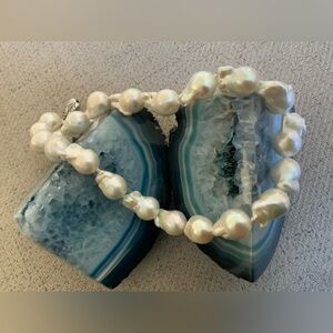 Tara Pearls Large Baroque Pearl Necklace White 18" Approximately 19MM